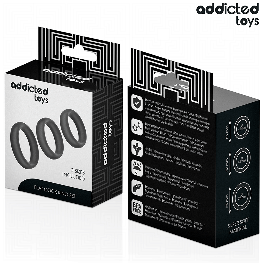 ADDICTED TOYS - UPPSÄTTNING PLATTA SILIKONRINGAR