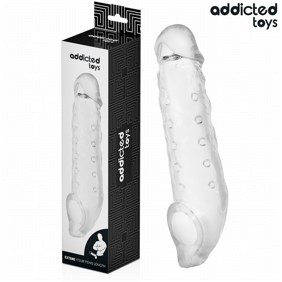 ADDICTED TOYS - TRANSPARENT PENISFÖRLÄNGARE STORLEK S 23 CM