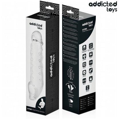ADDICTED TOYS - TRANSPARENT PENISFÖRLÄNGARE STORLEK S 23 CM