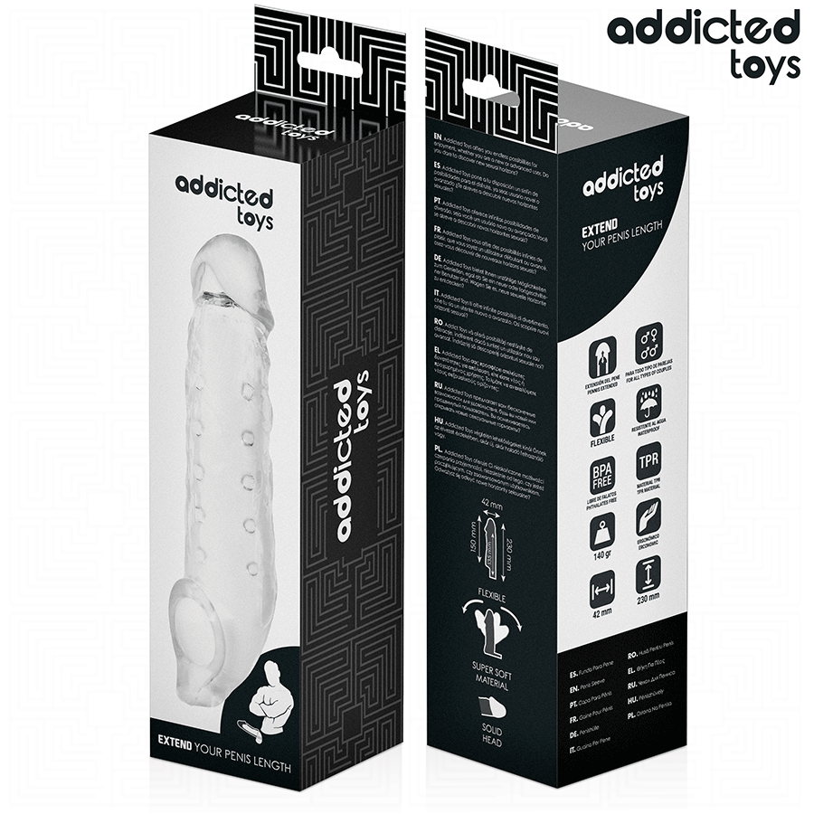 ADDICTED TOYS - GENOMSKINLIG PENISHYLSA STORLEK M 27 CM