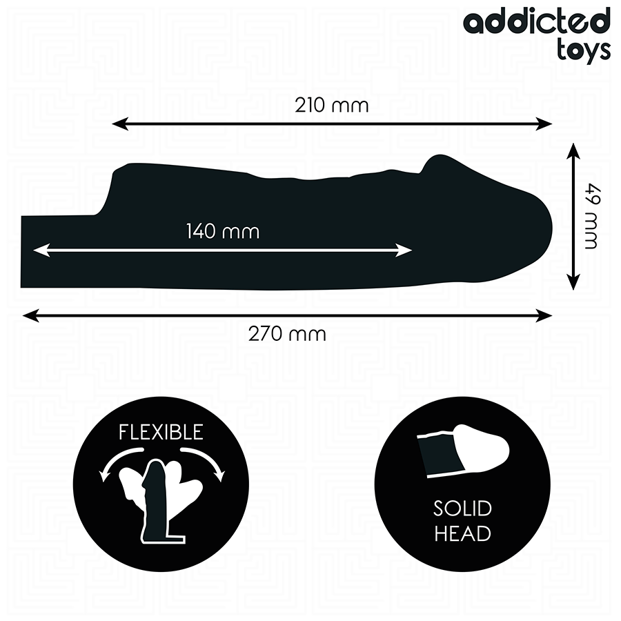 ADDICTED TOYS - GENOMSKINLIG PENISHYLSA STORLEK M 27 CM