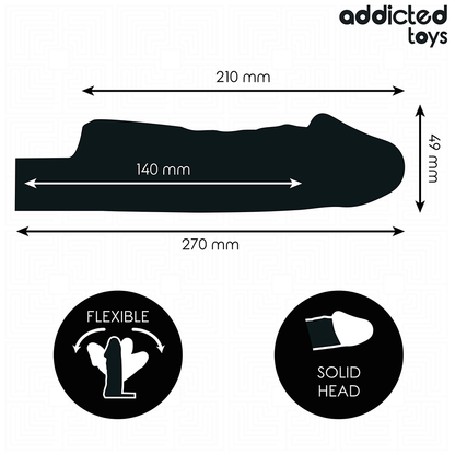 ADDICTED TOYS - GENOMSKINLIG PENISHYLSA STORLEK M 27 CM