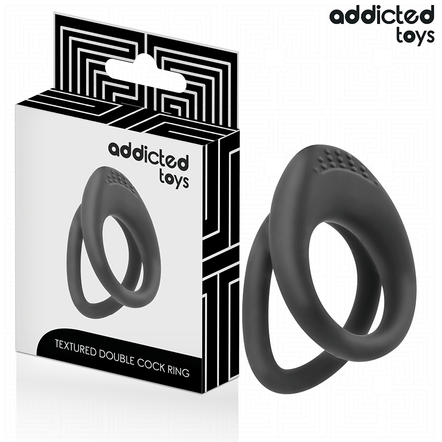 ADDICTED TOYS - DUBBELTEXTURERAD PENISRING