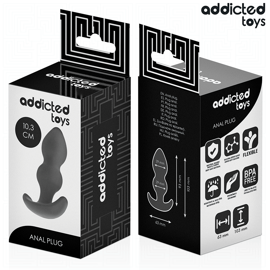 ADDICTED TOYS - ANALPLUGG SILIKON STORLEK S 10,3 CM