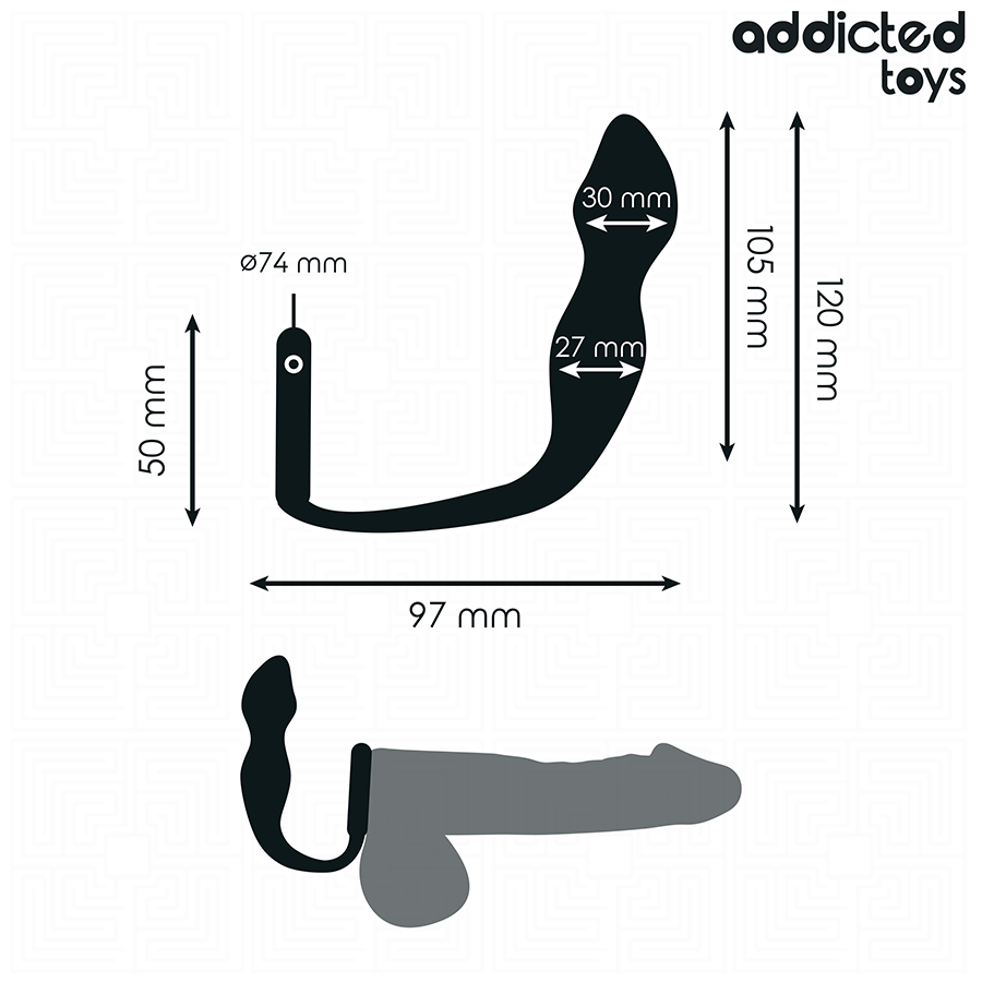 ADDICTED TOYS - ANALPLUGG MED RING SILIKON MODELL 2