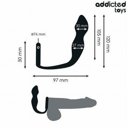 ADDICTED TOYS - ANALPLUGG MED RING SILIKON MODELL 2