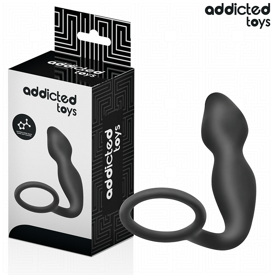 ADDICTED TOYS - ANALPLUGG MED RING SILIKON MODELL 2
