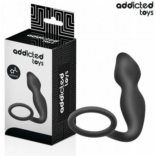 ADDICTED TOYS - ANAL PLUG WITH RING SILICONE MODEL 2