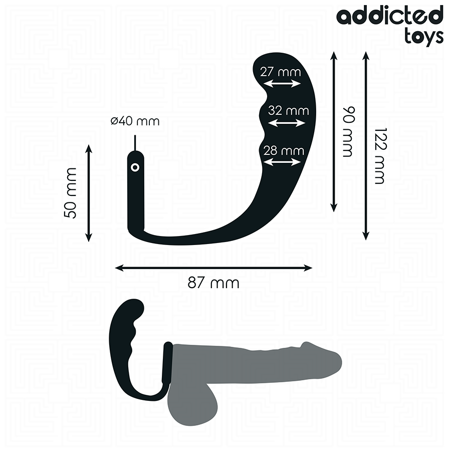 ADDICTED TOYS - ANALPLUGG MED RING SILIKON MODELL 4