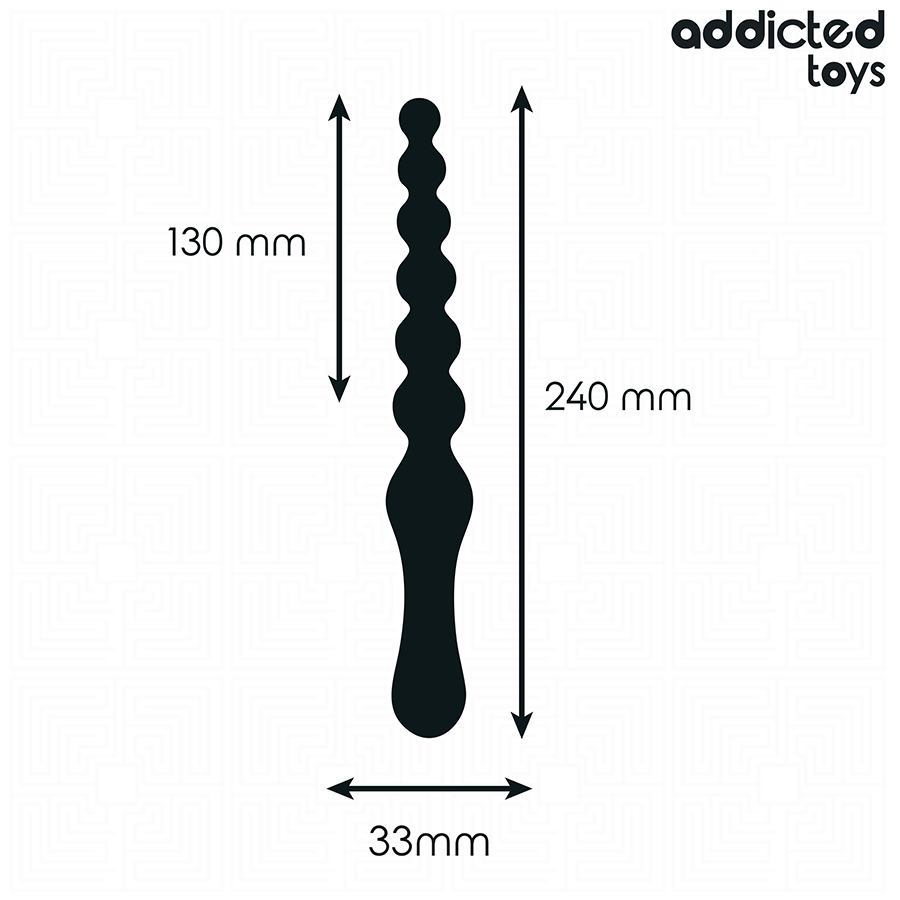 ADDICTED TOYS - DUBBEL ANALMASSÖR SILIKON 24 CM