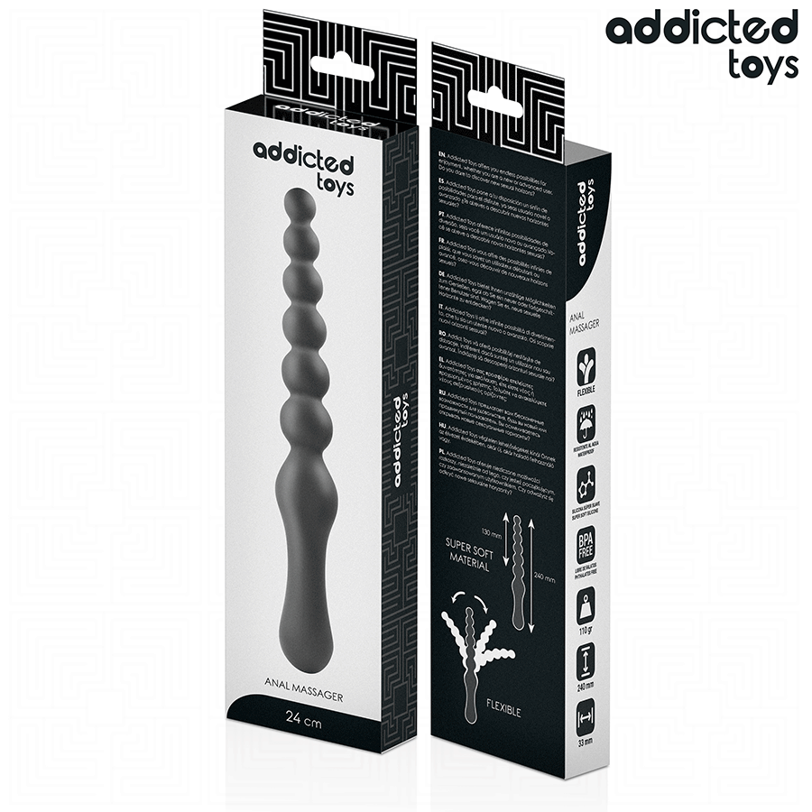 ADDICTED TOYS - DUBBEL ANALMASSÖR SILIKON 24 CM