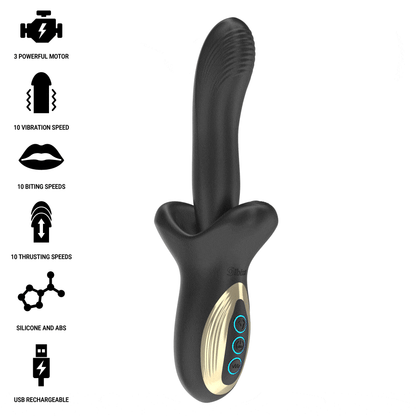IBIZA – KRAFTFULL VIBRATOR MED STÖTANDE OCH BITANDE EFFEKT