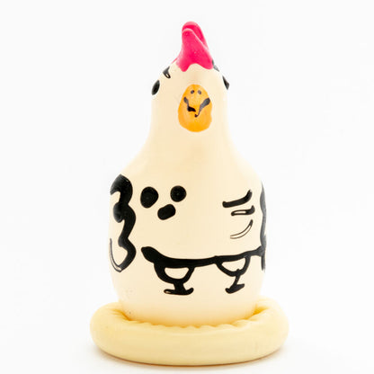 CONDOMERIE - HANDMÅLADE NYHETSKONDOMER COCKY ROOSTER