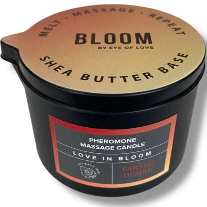EYE OF LOVE – BLOOM MASSAGE CANDLE SATIVA EARTHS DESIRE 150 ML