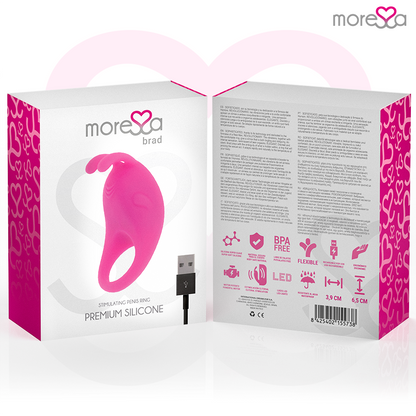 MORESSA - BRAD PREMIUM SILICONE RECHARGEABLE PINK - Kink&Play