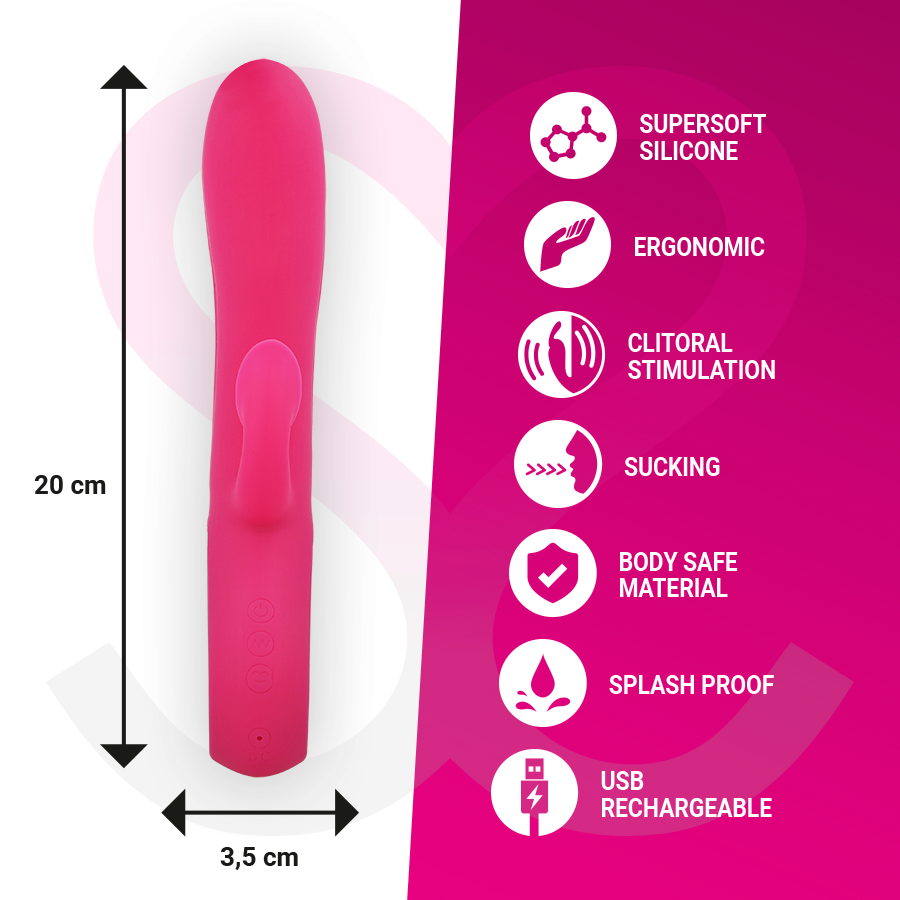 MORESSA - DUSTIN CLITORIAL STIMULATING WAVES AND POWERFUL VIBRATION PREMIUM SILICONE RECHARGEABLE - Kink&Play