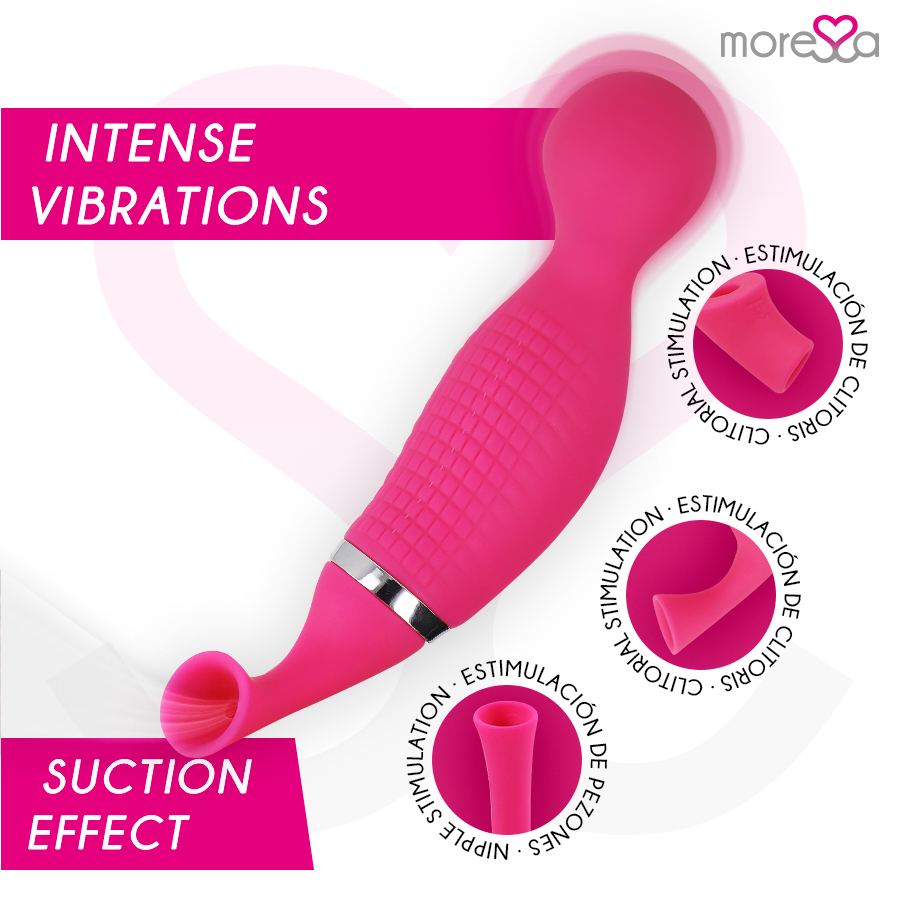 MORESSA - KIRK DUO STIMULATING WAVES + RECHARGEABLE PREMIUM SILICONE MULTI-FUNCTION MASSAGER - Kink&Play