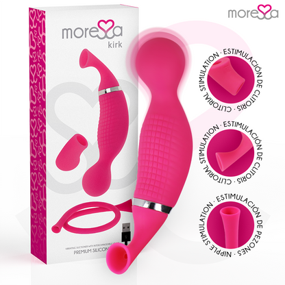 MORESSA - KIRK DUO STIMULATING WAVES + RECHARGEABLE PREMIUM SILICONE MULTI-FUNCTION MASSAGER - Kink&Play