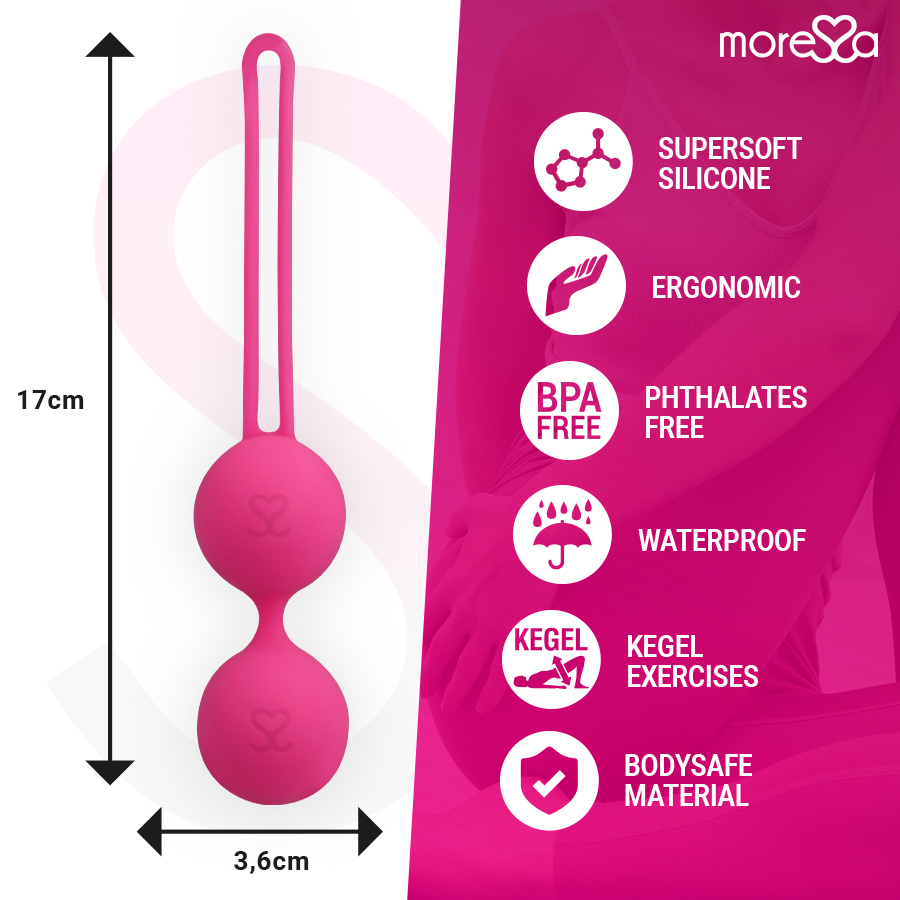MORESSA - OSIAN THREE PREMIUM SILICONE PINK - Kink&Play