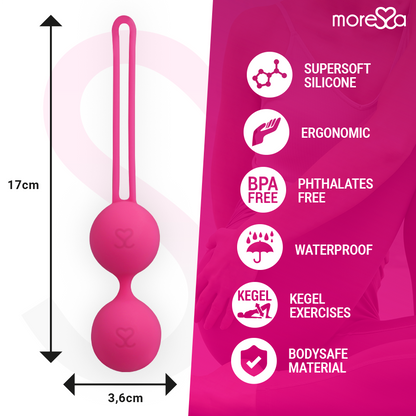 MORESSA - OSIAN THREE PREMIUM SILICONE PINK - Kink&Play