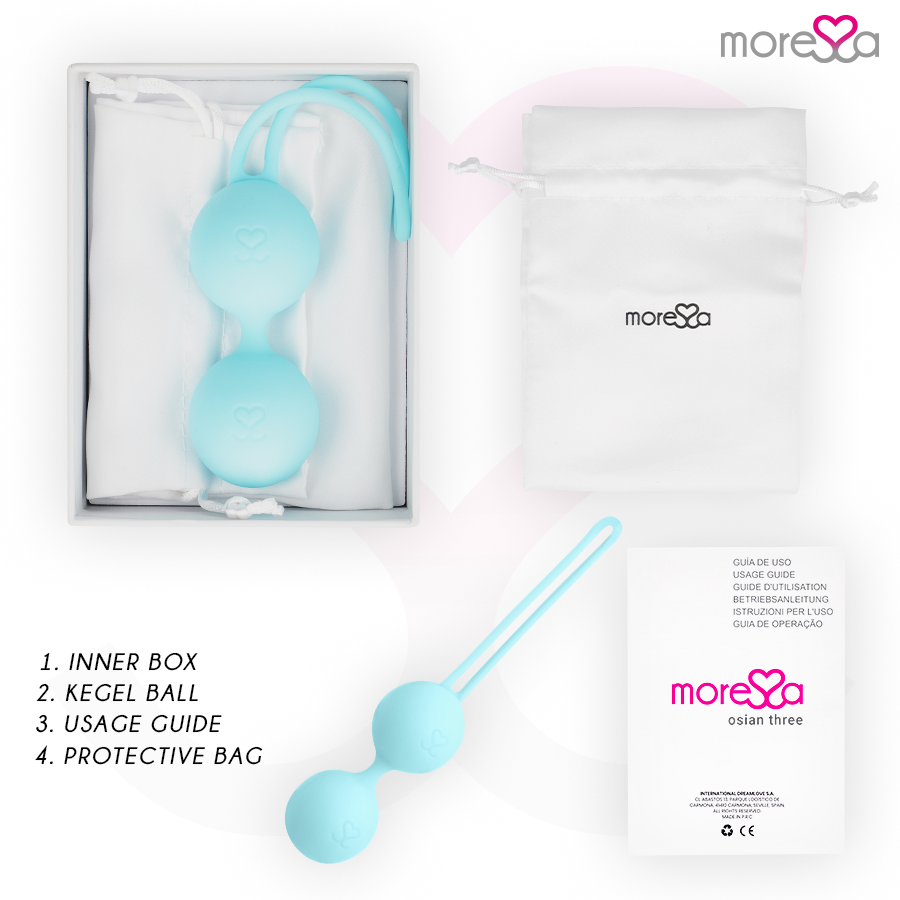 MORESSA - OSIAN THREE PREMIUM TURQUOISE SILICONE - Kink&Play