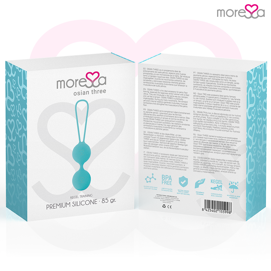 MORESSA - OSIAN THREE PREMIUM TURQUOISE SILICONE - Kink&Play