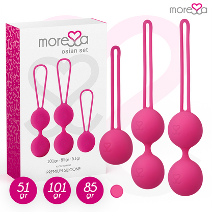 MORESSA - OSIAN SET PREMIUM SILICONE PINK (Osian One - 51 g | Osian Two - 101 g | Osian Three 85 g) - Kink&Play