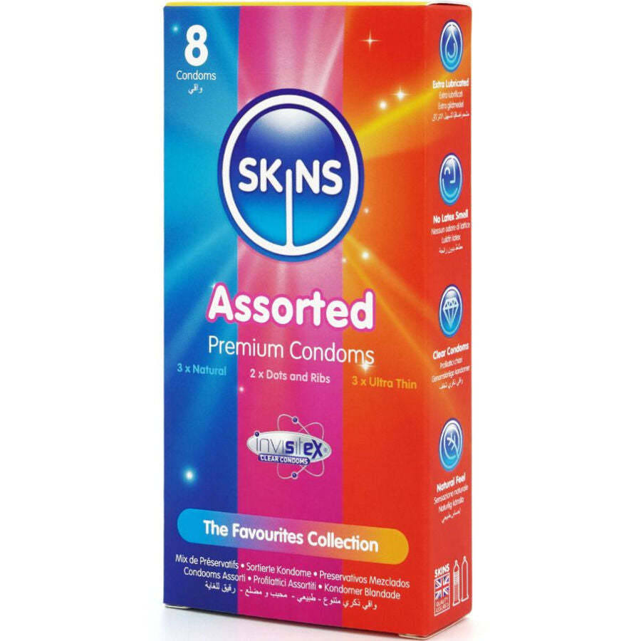 SKINS - BLANDADE PREMIUMKONDOMER FÖRPACKNING 8