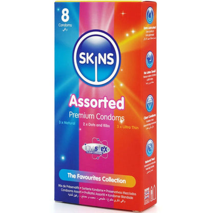 SKINS - BLANDADE PREMIUMKONDOMER FÖRPACKNING 8