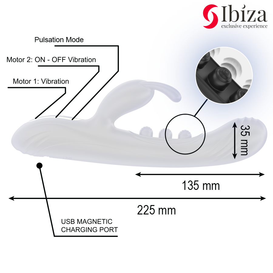 IBIZA - VIBRERANDE KANIN MED PULSERING