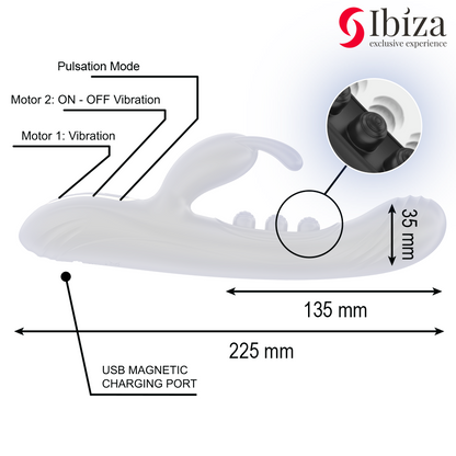 IBIZA - VIBRERANDE KANIN MED PULSERING