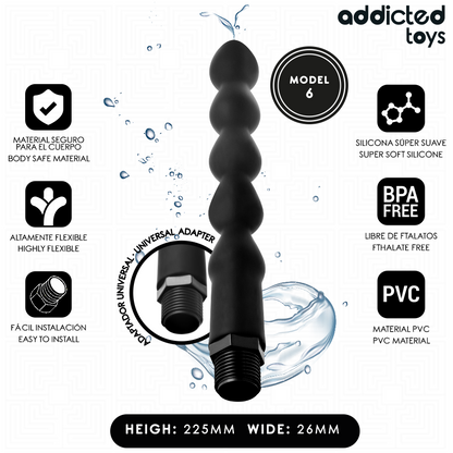 ADDICTED TOYS - ANALRENGÖRARE MED UNIVERSALADAPTER MODELL 6