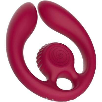 SNAIL VIBE – GIZI DUO PARSTIMULATOR FJÄRRKONTROLL VINRÖD