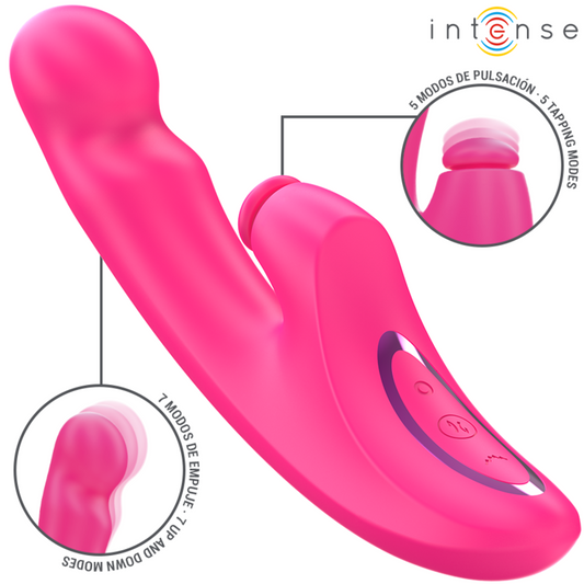 INTENSIV - EMI-VIBRATOR 13,5 CM MULTIFUNKTION 3-I-1 10 VIBRATIONER ROSA