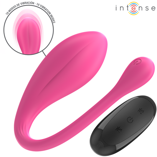INTENSIV - JANICE U VIBRATOR DUBBEL STIMULERING 10 VIBRATIONER ROSA FJÄRRKONTROLL