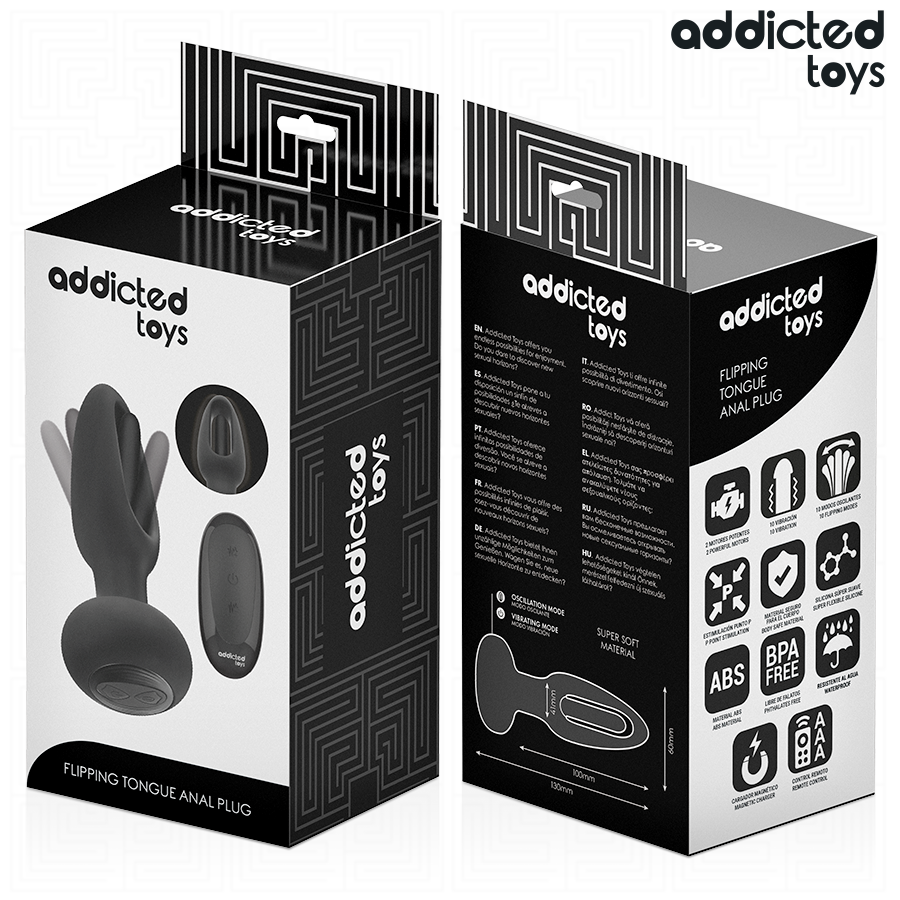ADDICTED TOYS - ANALPLUGG MED VIBRERANDE TUNGA OCH FJÄRRKONTROLL