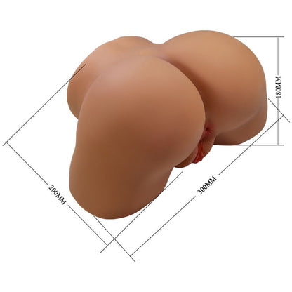 CRAZY BULL - SOPHIA REALISTISK KVINNLIG RÖV-VIBRATOR OCH SUGPROPP MED LJUD 5,5 KG