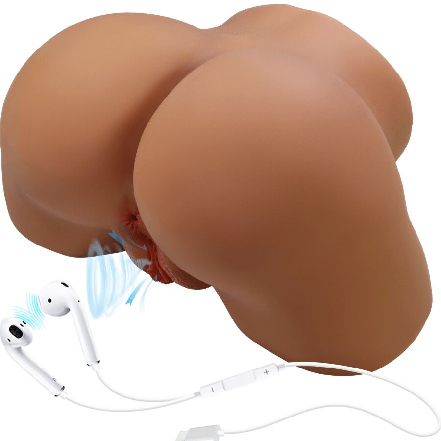 CRAZY BULL - SOPHIA REALISTISK KVINNLIG RÖV-VIBRATOR OCH SUGPROPP MED LJUD 5,5 KG