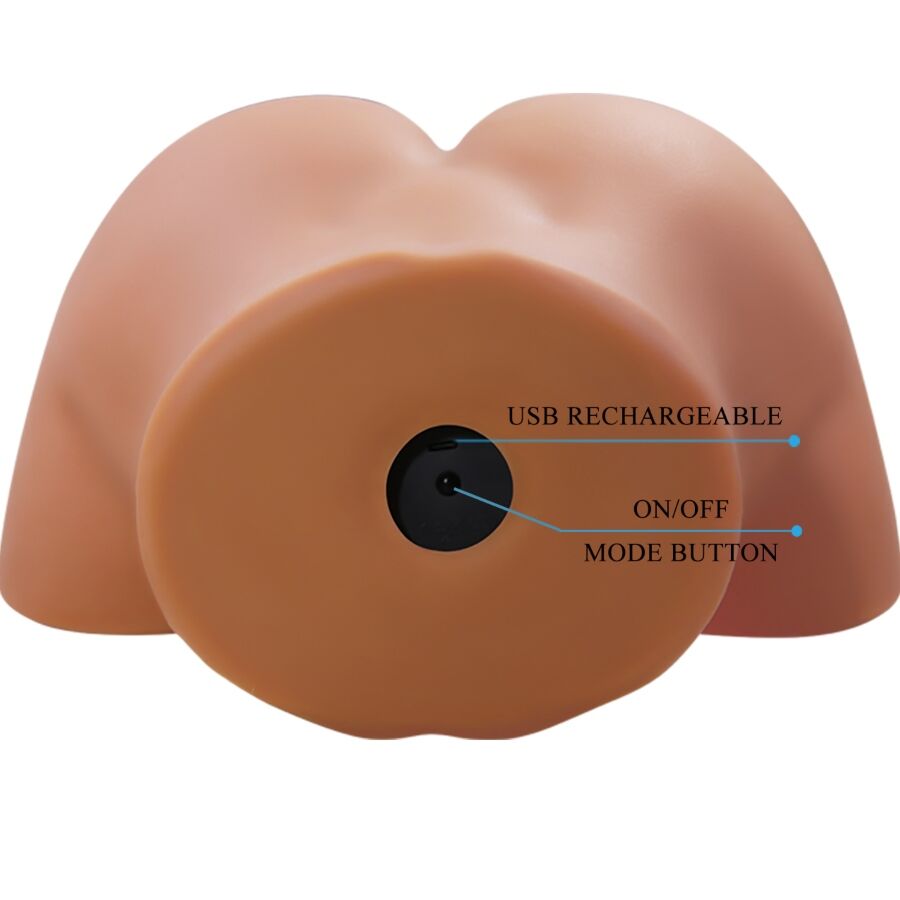 CRAZY BULL - ILANA REALISTISK KLITORISSTIMULERANDE VIBRATOR OCH SUGPROPP MED LJUD 6,8 KG