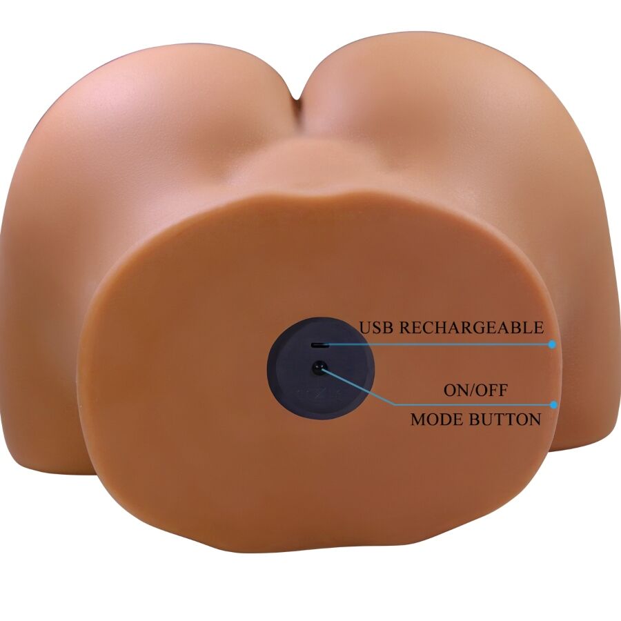 CRAZY BULL - WENDY REALISTISK KVINNLIG RÖV-VIBRATOR OCH SUGPROPP MED LJUD 11 KG