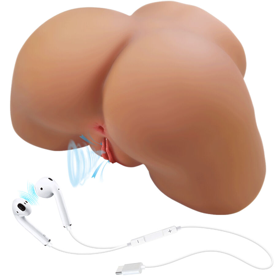 CRAZY BULL - ILANA REALISTISK KLITORISSTIMULERANDE VIBRATOR OCH SUGPROPP MED LJUD 6,8 KG