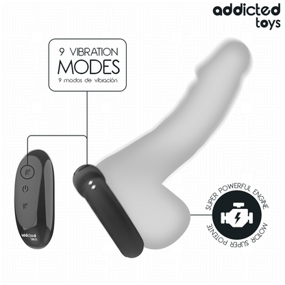 ADDICTED TOYS - VÄRMANDE, VIBRERANDE KUKRING FJÄRRKONTROLL