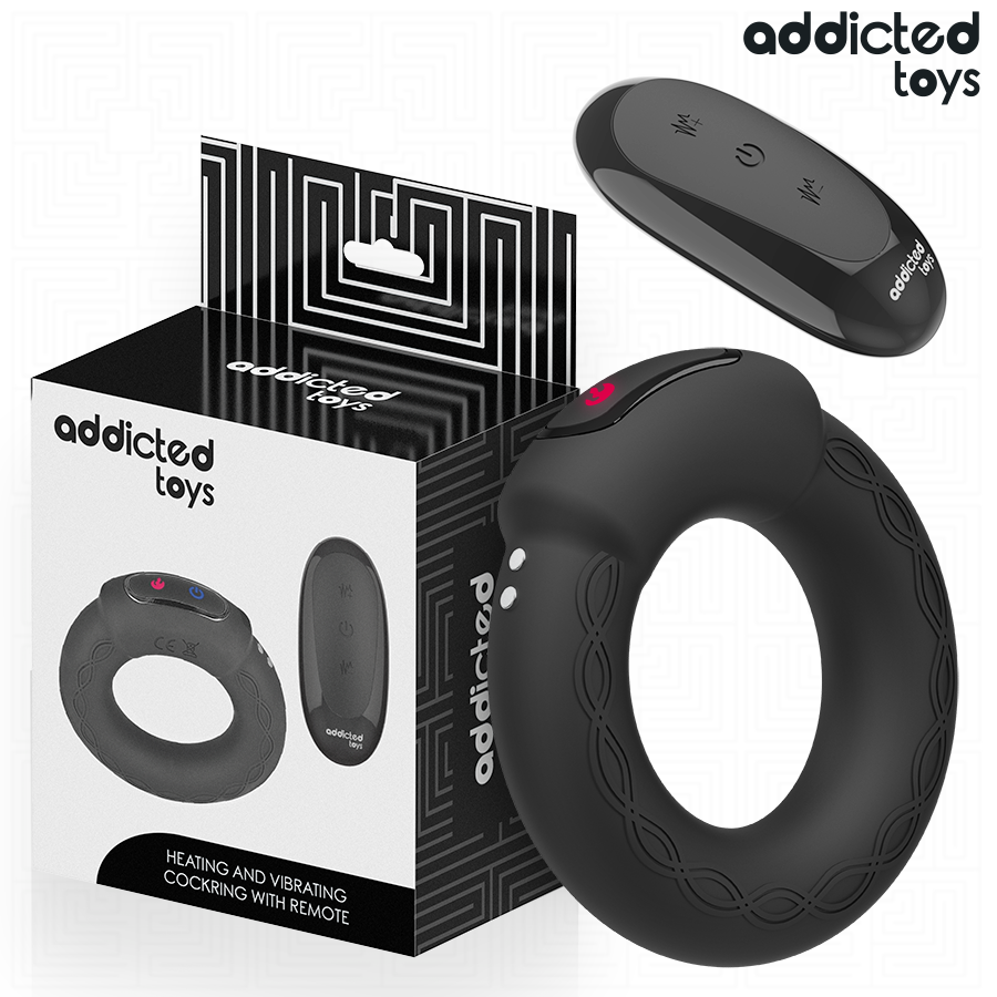 ADDICTED TOYS - VÄRMANDE, VIBRERANDE KUKRING FJÄRRKONTROLL