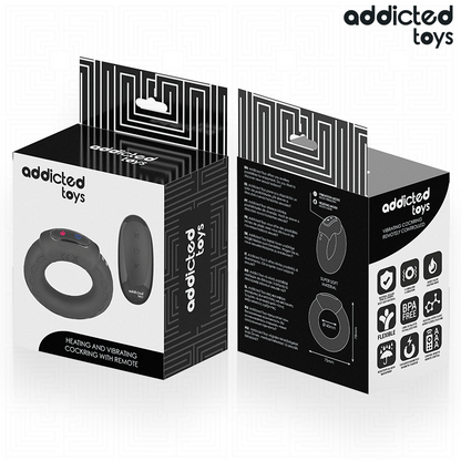 ADDICTED TOYS - VÄRMANDE, VIBRERANDE KUKRING FJÄRRKONTROLL