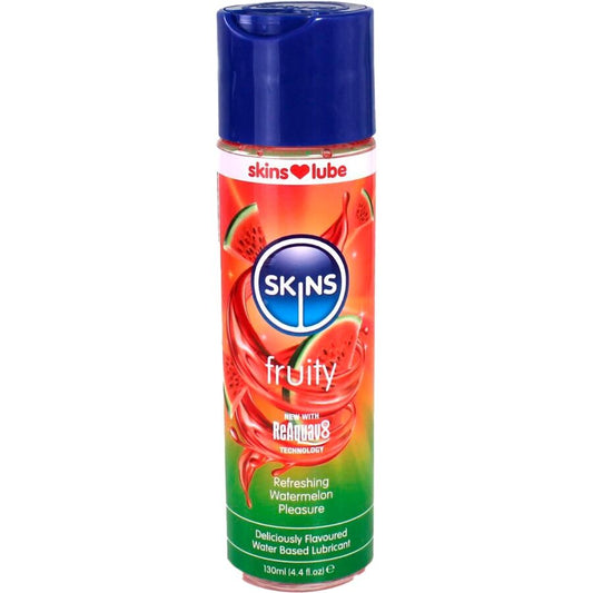 SKINS - VATTENBASERAT GLIDMEDEL MED FRUKTIG SMAK VATTENMELON 130 ML