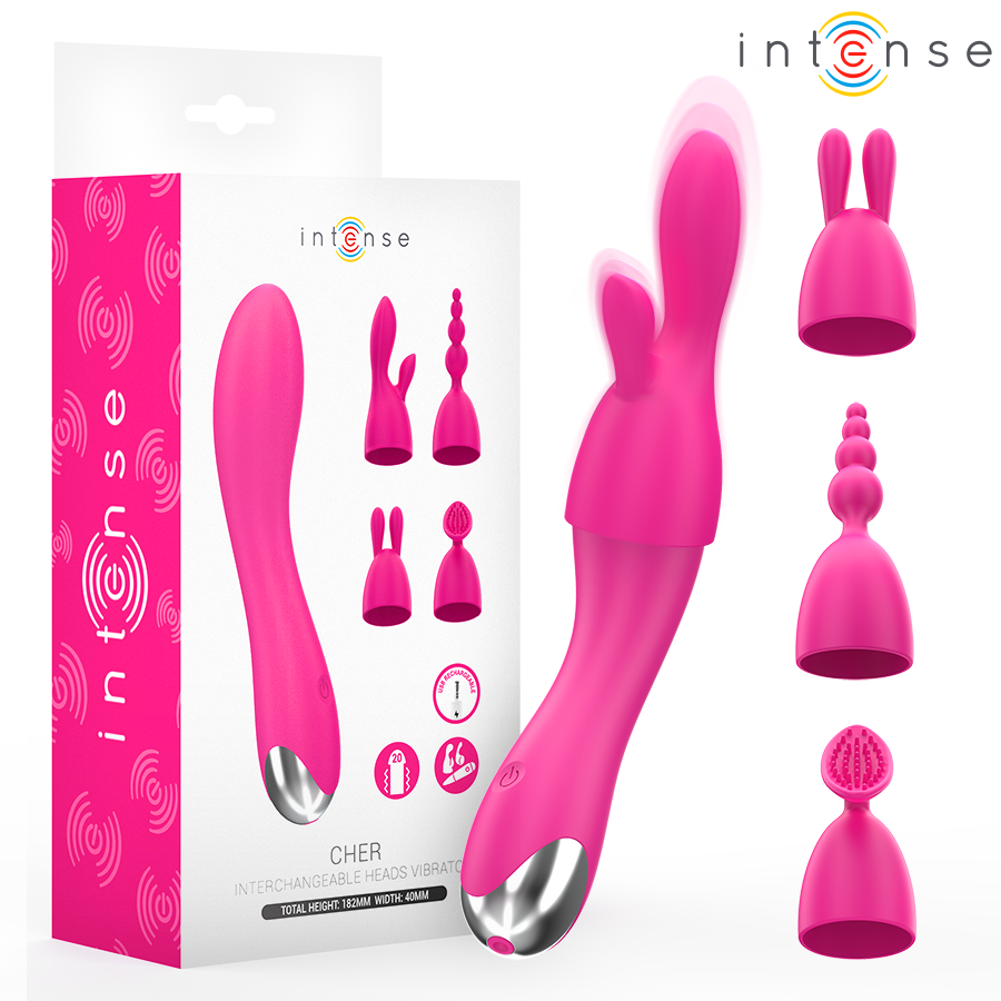 INTENSE - DYR VIBRATOR MED 20 MÖNSTER OCH UTBYTBARA HUVUDEN