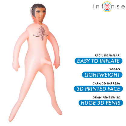 INTENSE DOLLS - ANTHONY UPPBLÅSBAR DOCKA MED 3D PENIS