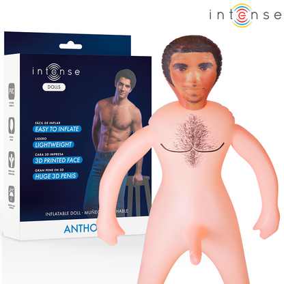 INTENSE DOLLS - ANTHONY UPPBLÅSBAR DOCKA MED 3D PENIS