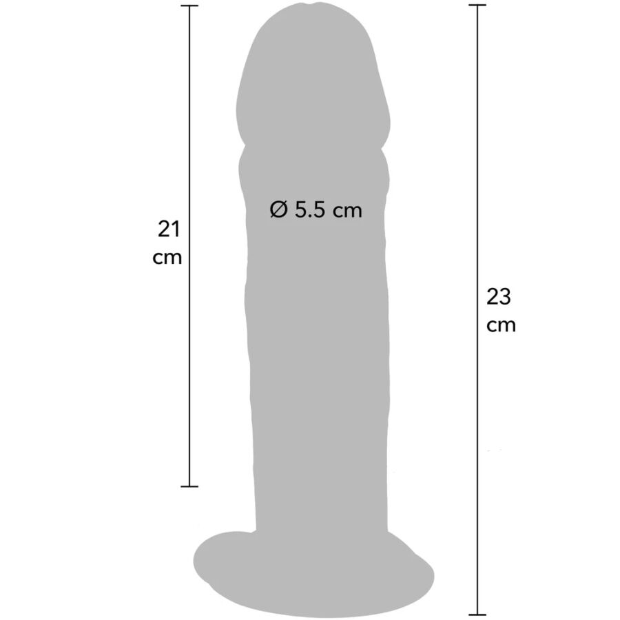 GET REAL - LYXIG TPE DONG MED DUBBEL TJOCKLEK OCH DUBBEL DENSITET 23 CM