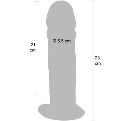 GET REAL - LYXIG TPE DONG MED DUBBEL TJOCKLEK OCH DUBBEL DENSITET 23 CM